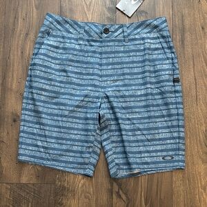 Oakley Blue Striped Shorts